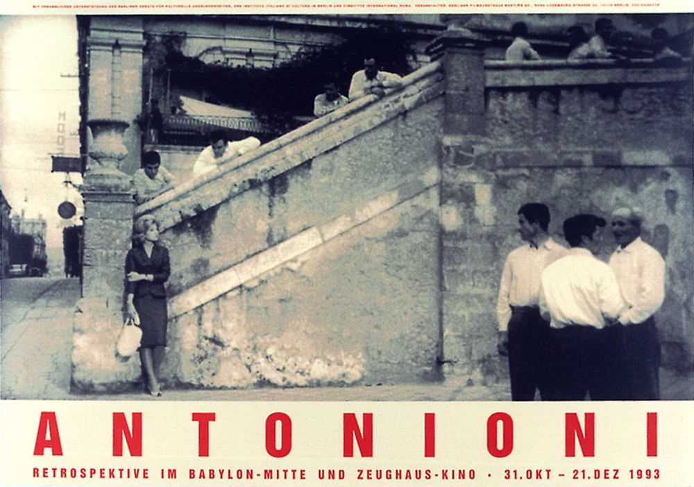 Plakat der Ausstellung "Antonionio" (Baylon Kino)