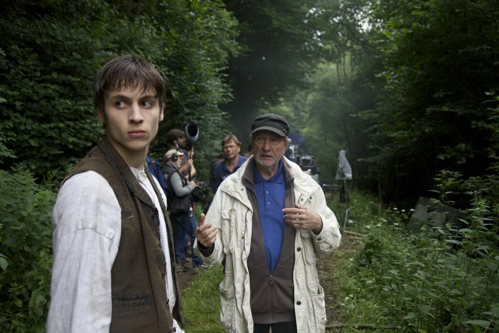 Darsteller Jan Schneider und Regisseur Edgar Reitz in „Making of Heimat“ (© if... Productions/Ingo Fliess)