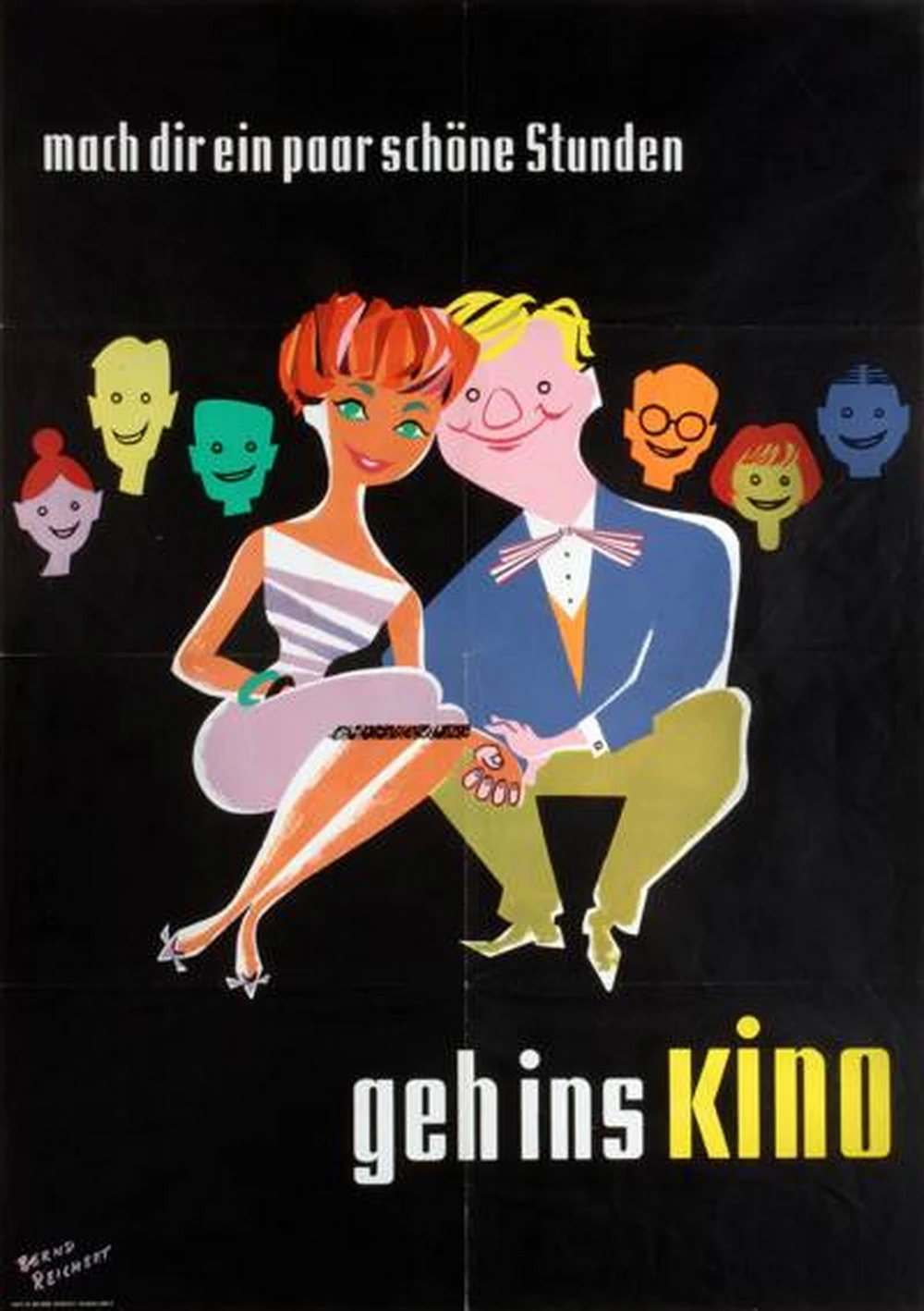 Zeitgenössisches Kinoplakat der 1950er-Jahre, entworfen von Bernd Reichert (© Historisches Museum Hannover)