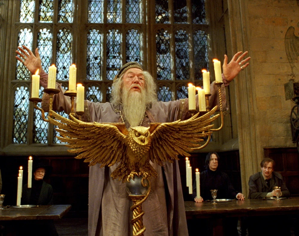 Die Rolle als Albus Dumbledore macht Michael Gambon auch beim Kinopublikum weltbekannt (© IMAGO / Cinema Publishers Collection)