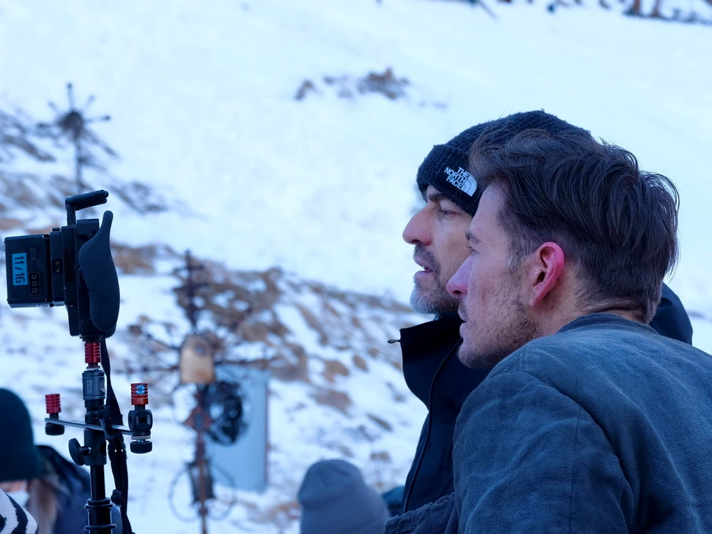 Am Set: Hans Steinbichler (l.) und Stefan Gorski (Tobis Film)