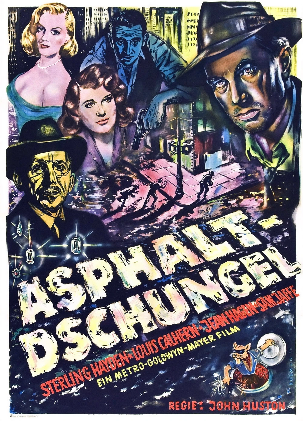 Werbeplakat zum deutschen Start von "Asphalt Dschungel" (imago/Everett Collection)